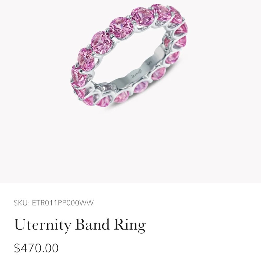 🌸 !HP! $470 DANIEL K pink diamond sterling silver infinity ring 🌸